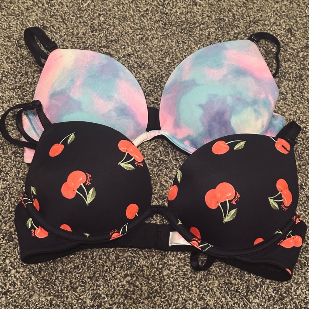 PINK Victoria's Secret Super Push Bras Size 32B